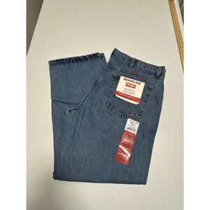 Rustler Wrangler Mens Regular Fit Heavyweight Denim Jeans Blue Size 38x29